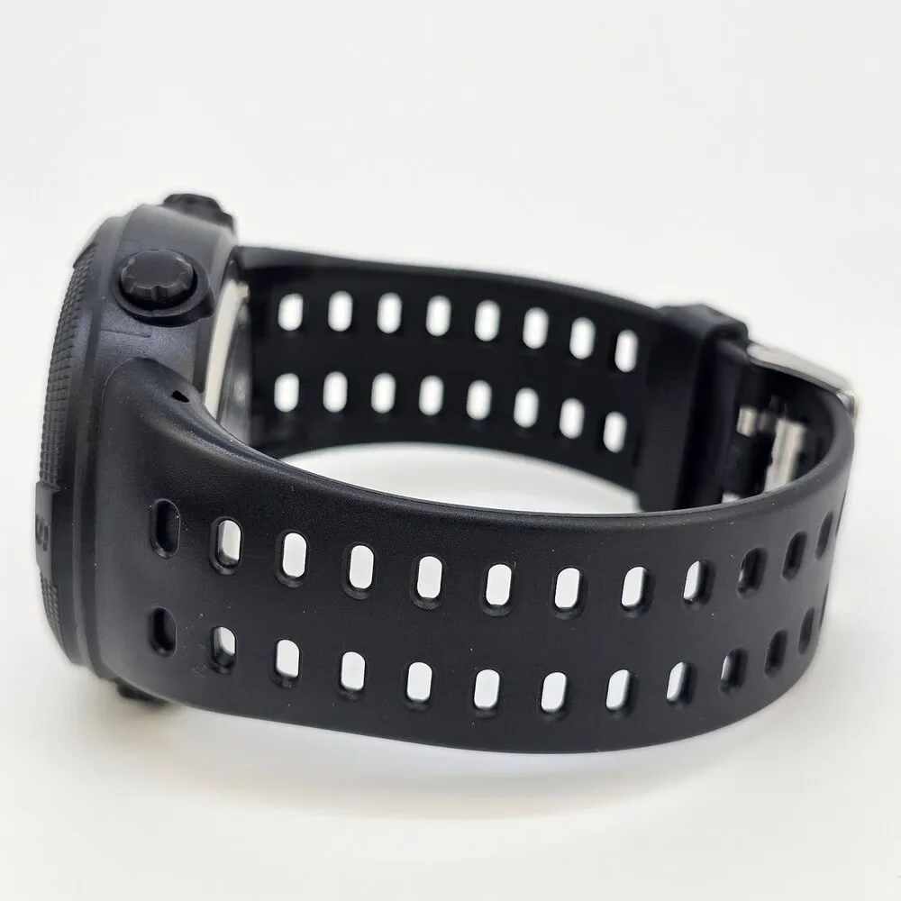 Men's Negative Display Digital Sports Watch 50MM Black Case Plastic Bands‎